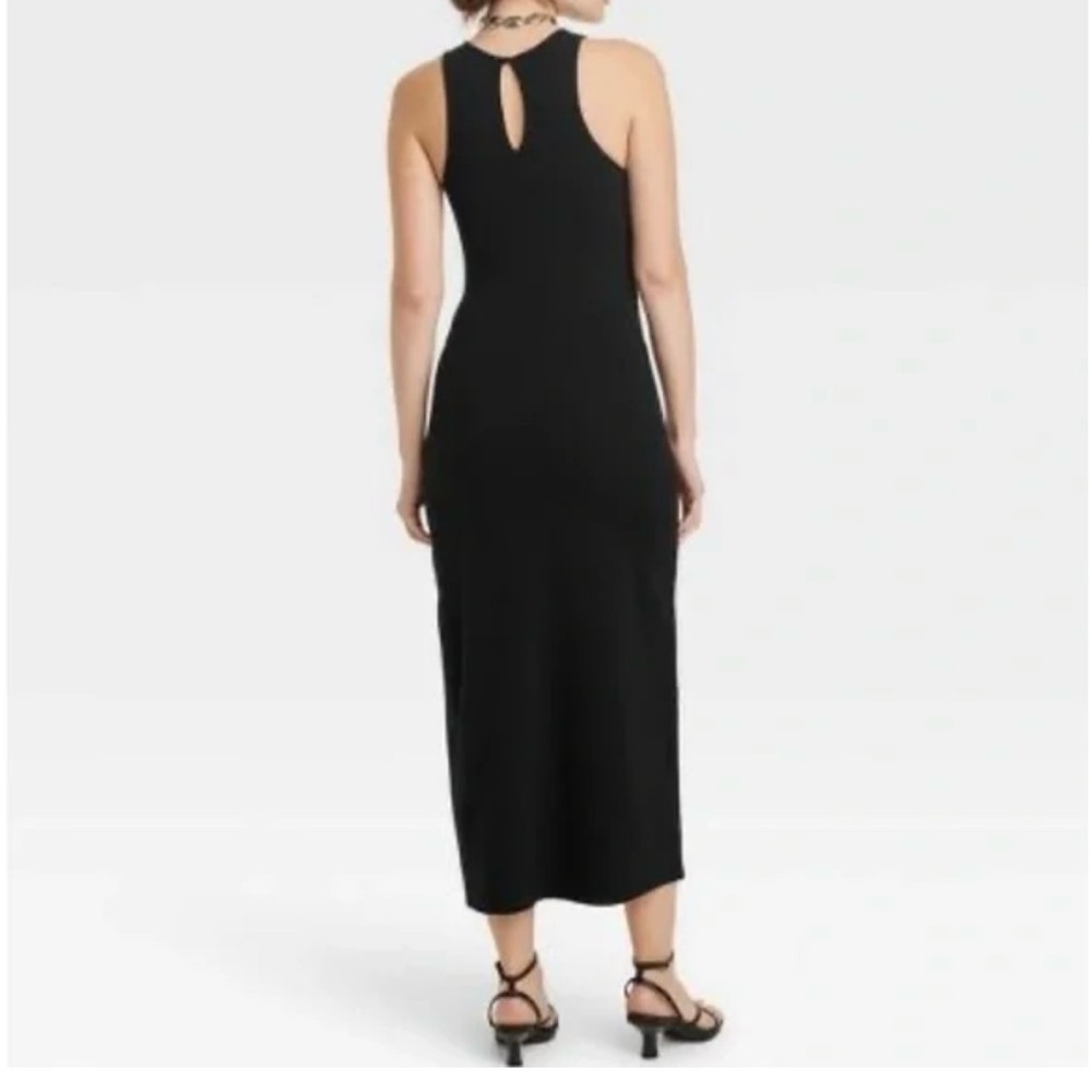 A New Day sleeveless rouche ponte dress
